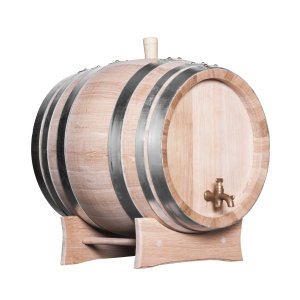  Cherry wood barrel, brass tap