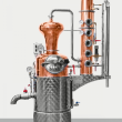 Column distiller for fruit distillates, whiskey, spirits with a capacity of 100 liters