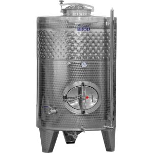 Storage or fermentation tank with cooling jacket