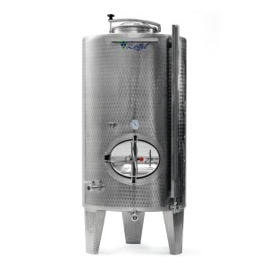 Tank for fermentation, stabilization or storage of wine, without jacket