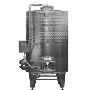 Mash fermenter with overpumping system