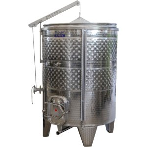 Open top fermentation tank with two jackets