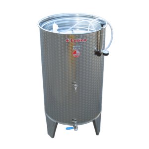 Open top fermentation tank with air cap and cooling jacket