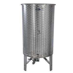 OPEN TOP FERMENTATION TANK WITH two outlets for wine, cider