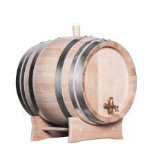 Oak wine, whisky barrel 15 liters, brass tap
