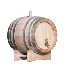 Oak wine, whisky barrel 10 liters, brass tap
