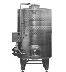 Mash fermenter with overpumping system