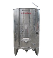 The tank with air cap and slope bottom for red wine maceration