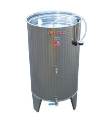 Open top fermentation tank with air cap and cooling jacket