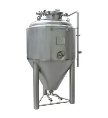 Insulated conical tank with cooling jacket